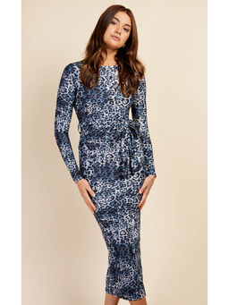 Little Mistress - Leopard Print Bodycon Midi Dress by Vogue Williams (Set of 2)