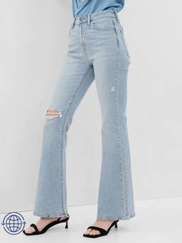 GAP - Womens Blue Solid Jeans