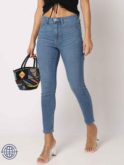 GAP - Womens Blue Solid Jeans