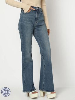 GAP - Womens Blue Solid Jeans