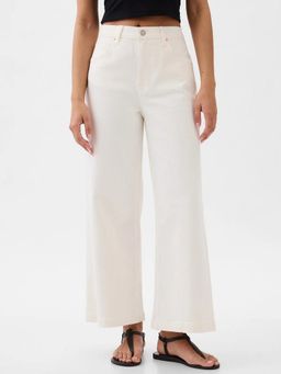 GAP - Womens White Solid Jeans