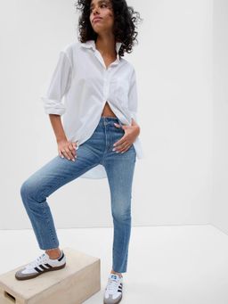 GAP - Womens High-Waisted Relaxed Fit Jeans