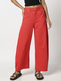 GAP - Womens Loose Fit Wide-Leg Mid-Rise Jeans
