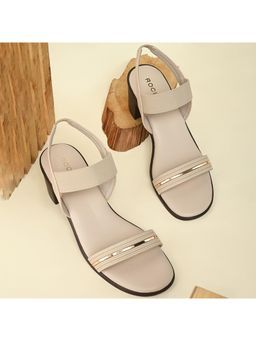 ROCIA - Ivory Women Classic Block Heel Sandals