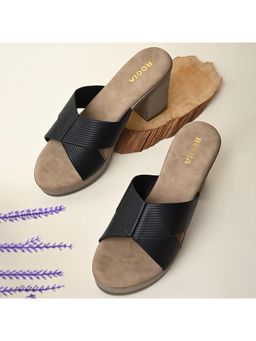 ROCIA - Black Women High Block Heel Sandals