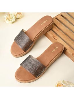 ROCIA - Gun Metal Women Vinyl Diamond Studded Flats