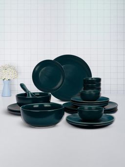 Ekhasa - Ceramic Solid Dinnerware (Set of 21)