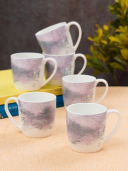 JCPL - Fine Ceramic Alton Lava Tea Coffee Cup Pack of 6 220 Ml Each