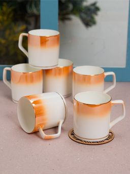 JCPL - Fine Ceramic Director Shine Tea Coffee Cup Pack of 6 215 Ml Each (Sh1)