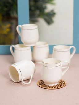 JCPL - Fine Ceramic Ira Tea Coffee Cup Pack of 6 150 Ml