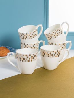 JCPL - Fine Ceramic Polo Aroma Tea Coffee Cup Pack of 6 230 Ml