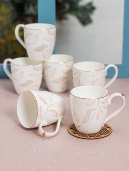 JCPL - Fine Ceramic Polo Luminous Tea Coffee Cup Pack of 6 250 Ml