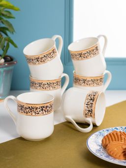 JCPL - Fine Ceramic Shery Aroma Tea Coffee Cup Pack of 6 250 Ml