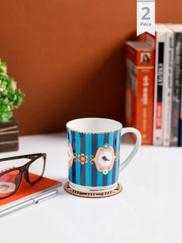JCPL - Fine Ceramic Fresco Zeva Coffee & Milk Mug Pack of 2 370Ml (Fs405)