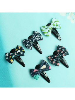 Tossido - Quirky Print Tic Tacs Multi-Color Hair Clips (Pack of 5)