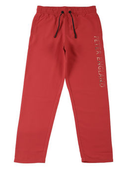 Peter England - Boys Red Printed Track Pants