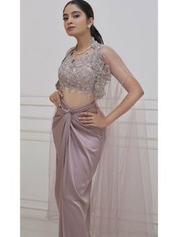DIVYA SAMAL - Jane Drape Skirt And Cape With Blouse