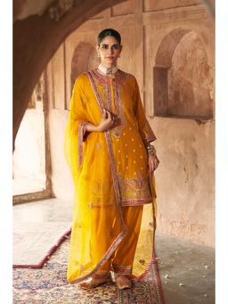 Sheetal Batra - Farhana - Heirloom Mustard Short Kurta With Salwar And Dupatta