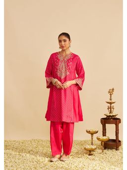 Sheetal Batra - Kayra - Rani Hotpink Short Gathered Chauga With Salwar