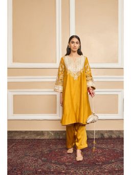 Sheetal Batra - Mohsina - Glaze Mustard Short Kalidaar Choga With Salwar