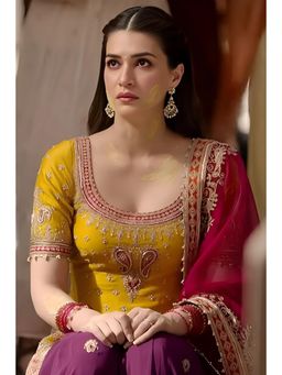 Sheetal Batra - Mehan - Heirloom Mustard Short Kurta With Garara