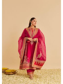 Sheetal Batra - Nargis Embroidered Rich Banarasi Kalidaar Long Chauga With Pant And Dupatta