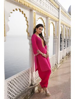 Sheetal Batra - Noora - Rani Hot pink Short Kurta With Salwar