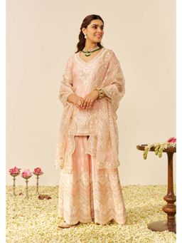 Sheetal Batra - Sameeha - Off Rose Short Kurta With Sharara