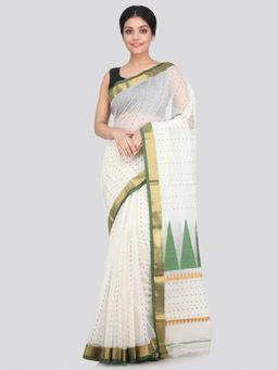 PinkLoom - Women's Cotton Silk Saree With Unstitched Blouse Piece