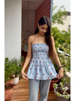 That Romeo - Puff berry - Smocked Top