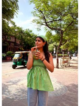 That Romeo - Green loops - Smocked Top