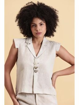 Fawn 24 - Sand Lapel Top