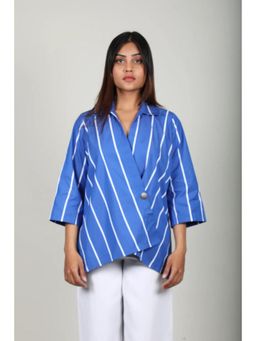 Fawn 24 - Blue Crossover Shirt