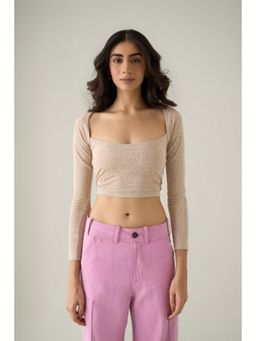 No Grey Area - Kolam Long Sleeve Crop Top