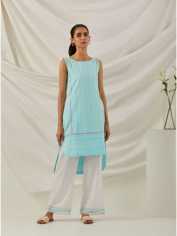 The Indian Cause - Chikankari Afroza High Low Kurta