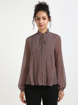 Tommy Hilfiger - Womens Printed Relaxed Fit Polyester Top