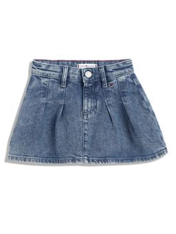 Tommy Hilfiger - Girls Solid Relaxed Fit Mid Rise Skirt