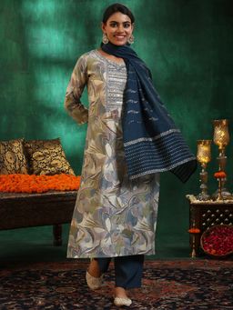 Libas - Off White Silk Blend Printed Kurta Sets for Women