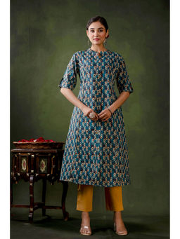 Mokshi - Green Printed Kurta