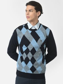 CRIMSOUNE CLUB - Men Sweater in Diamond Print