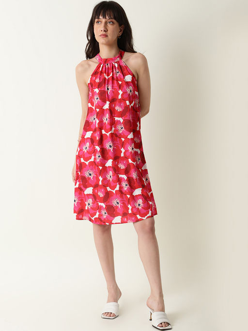 open lace back dress THE OASIS RED | DRESS