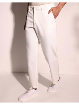 Fabindia - White Cotton Full Length Regular Chino Pant