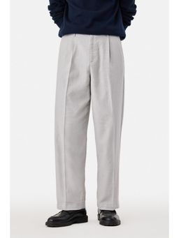 Snitch - Grey Solid Relaxed Casual Trouser for Men
