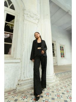 FREAKINS - Black Brocade Two-Piece Suit