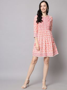 Nehamta - Pink Muslin Mini Dress