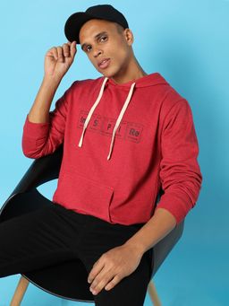 Campus Sutra - Typography Print Hoodie Kangaroo Pocket