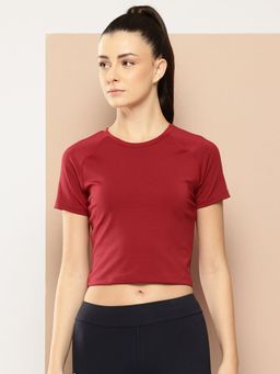 Alcis - Women Red Power On Slim Fit T-Shirt