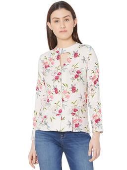 Spykar - Womens Regular Fit Printed Ecru Top