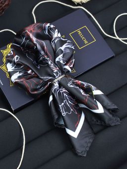 PELUCHE - Floral Abstract Pocket Square For Men Blue