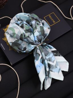 PELUCHE - Floral Print Pocket Square For Men Blue